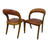 Pair of Baumann gondola chairs