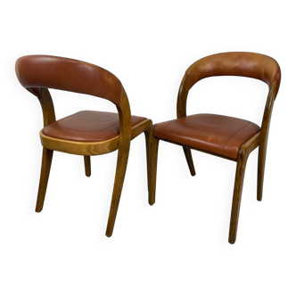 Pair of Baumann gondola chairs