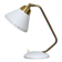 Swedish Table Lamp in Brass and White Metal, EWÅ Värnamo, 1950s