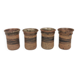 4 vases par Tue Poulsen, Danemark années 1960-1970