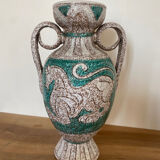 Fratelli Fanciullacci turquoise green horse ceramic vase