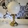 Vintage cracked egg globe table lamp, 1960-70