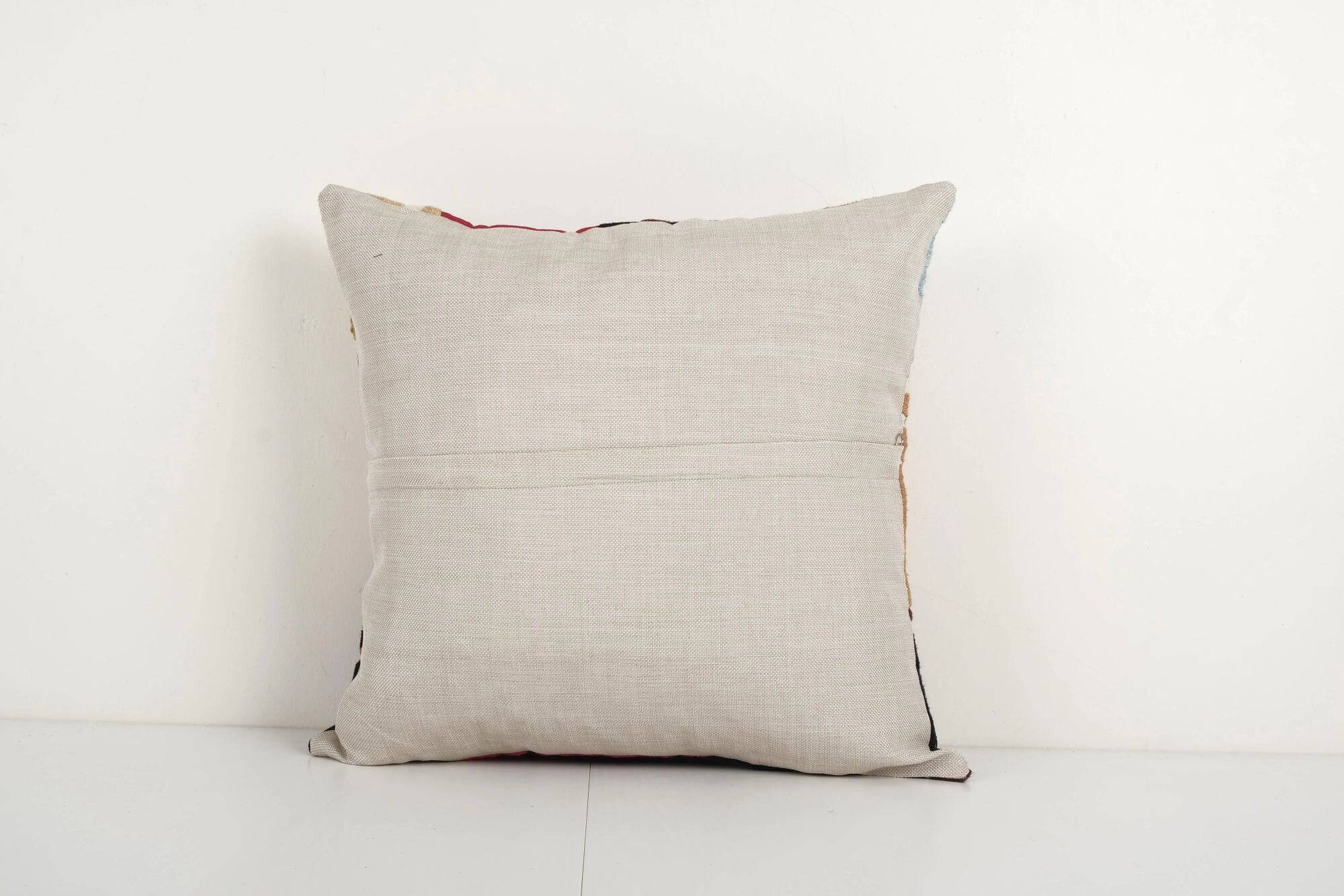 Vintage embroidered cushion cover 46x46 cm