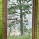 Large antique moulded wooden mirror 61 x 94 cm