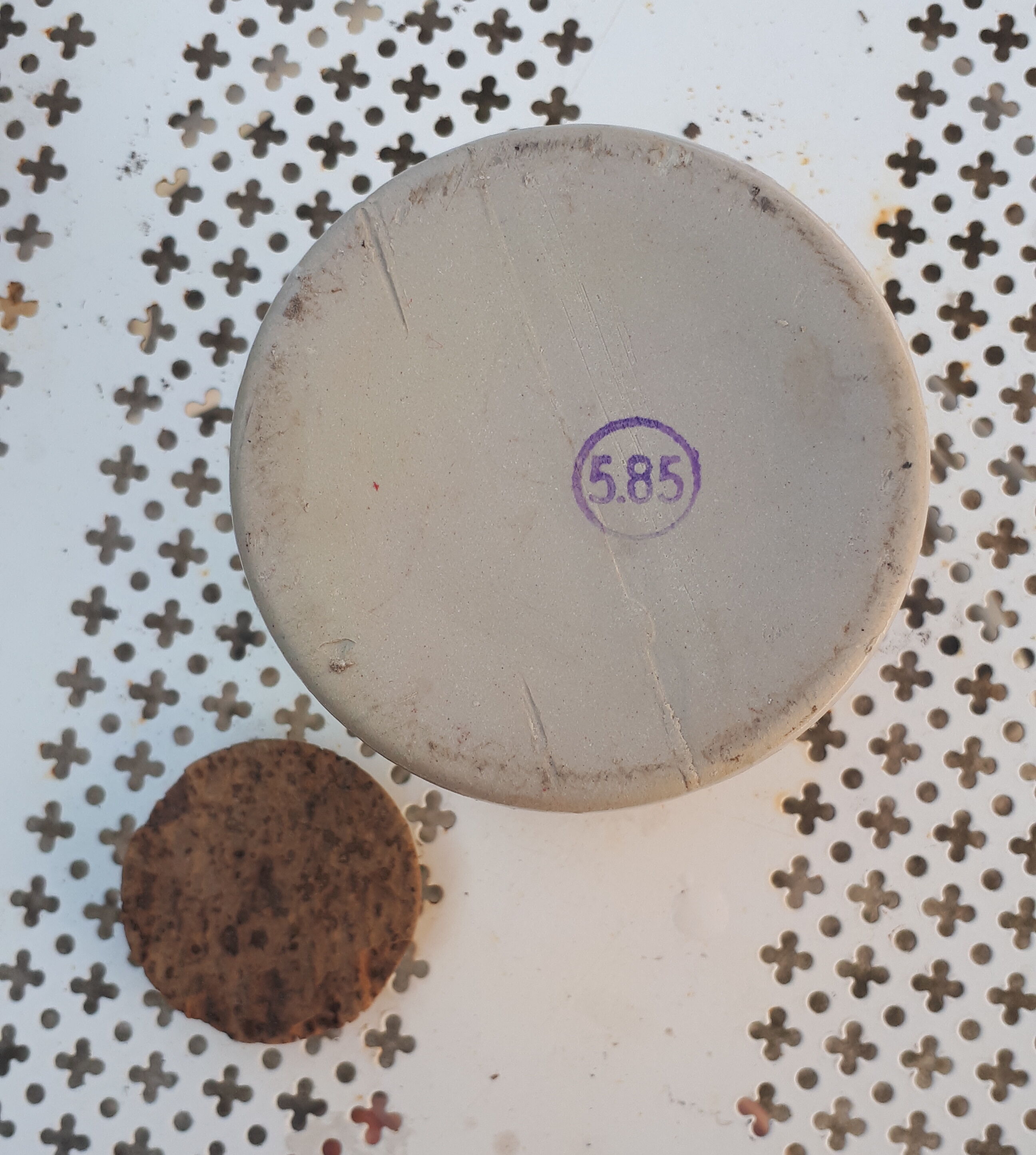 Set of 3 old sandstone pots