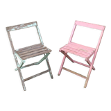 Pair of folding chairs 50s