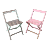 Pair of folding chairs 50s