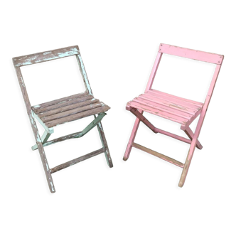 Pair of folding chairs 50s