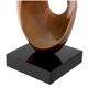 Pair of patinated brass table lamps with black granite base.