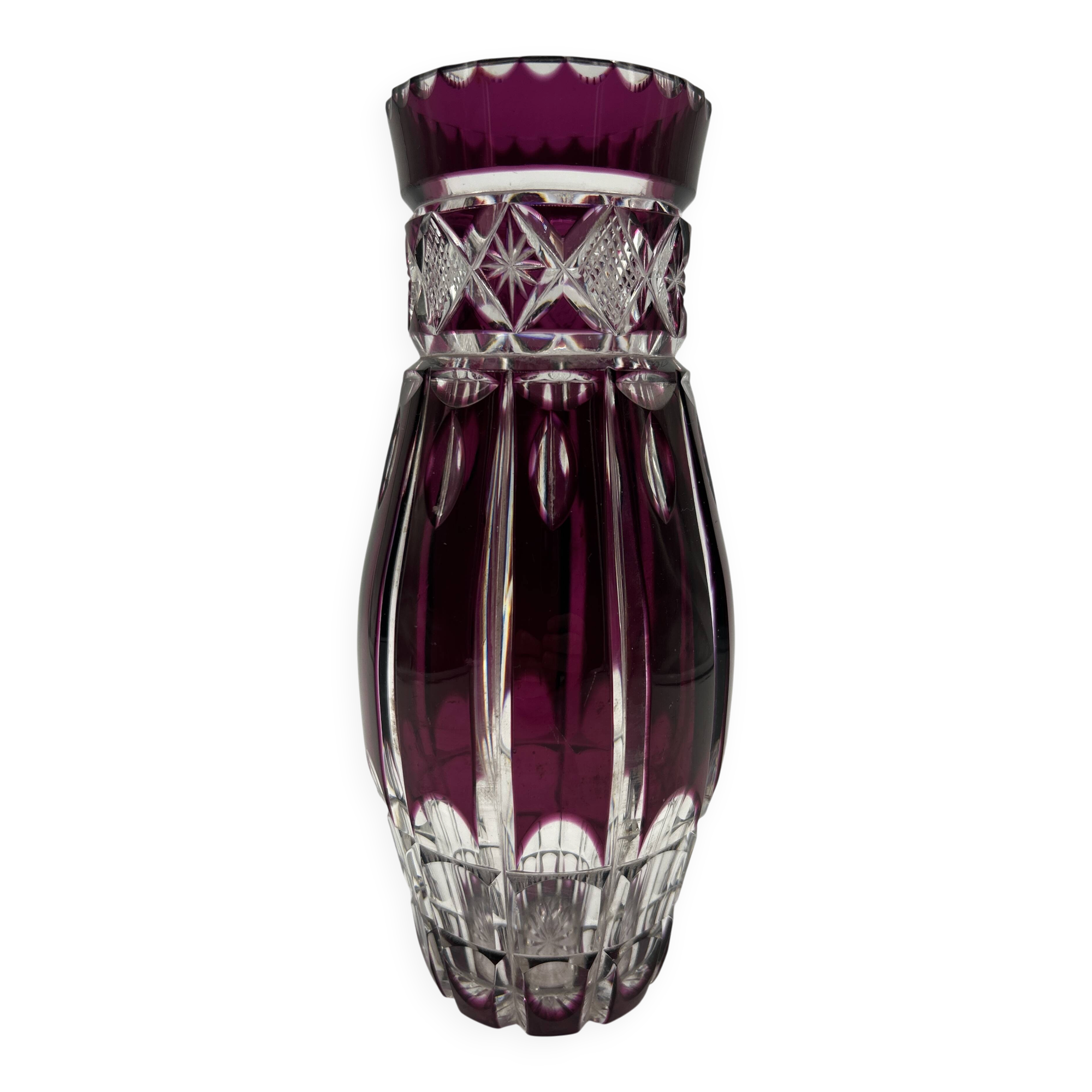 Art deco vase from val saint-lambert - model "m.k.m"