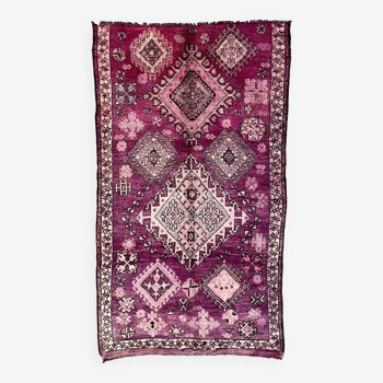 Moroccan Arabian purple rug - 391 x 207 cm