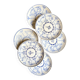 6 Boch La Louvière blue glazed earthenware bread plates, "Copenhagen" service - 1920s-30s