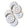 6 Boch La Louvière blue glazed earthenware bread plates, "Copenhagen" service - 1920s-30s