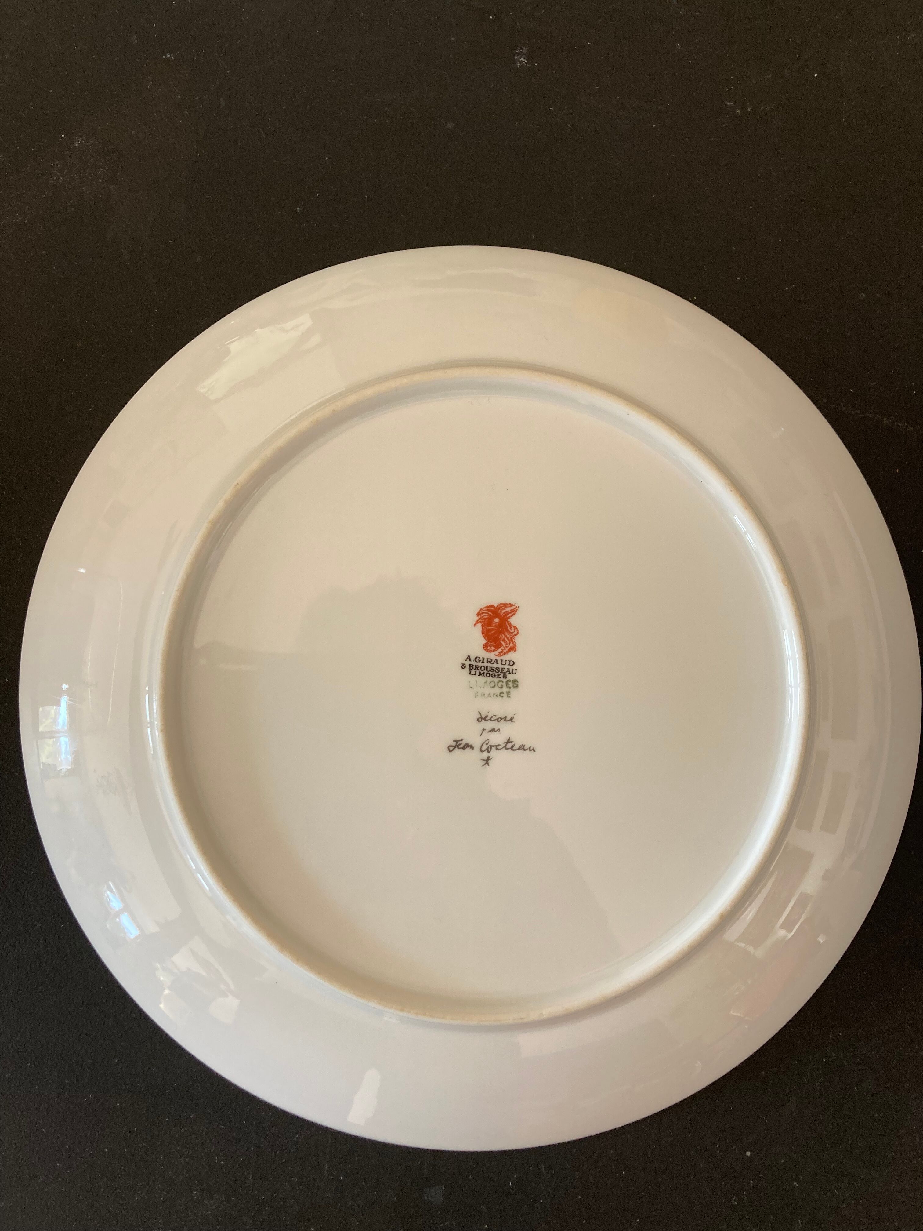 Plate Picasso porcelain Giraud and brousseau Limoges