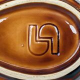 Pitcher - duck-shaped vase in shiny Sarreguemines enamel slip.