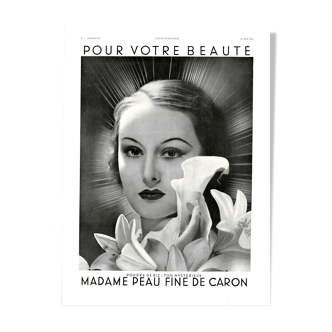 Vintage poster 30s Caron perfume