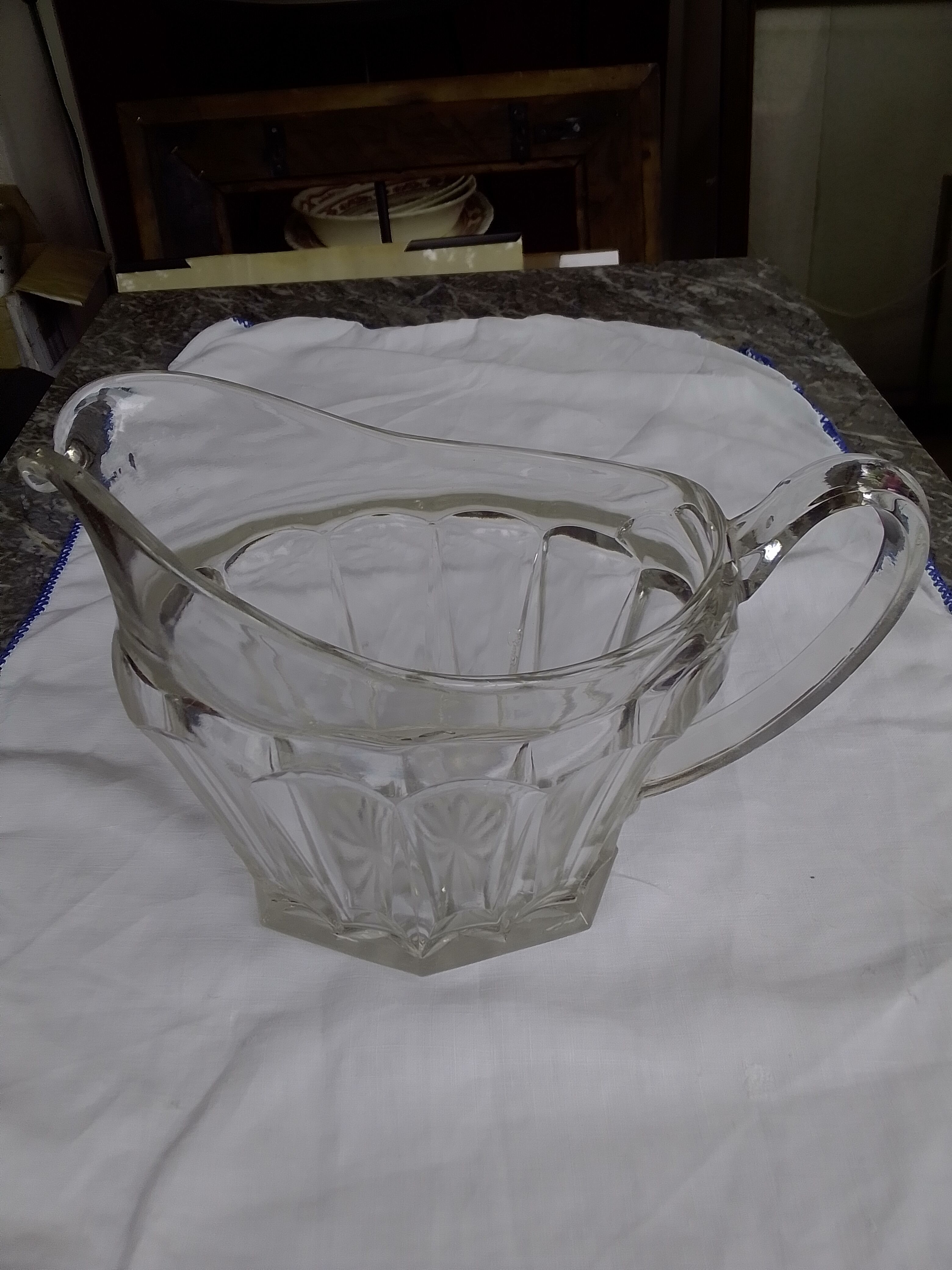 Broc pitcher vintage molded glass