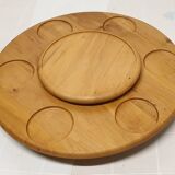 Double-sided wooden turntable