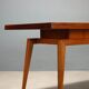 Table en chêne des années 1960 avec plateau coloré