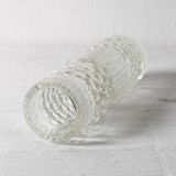 Vintage Pressed Glass Vase: CandleWax Design by František Pečený / 1972
