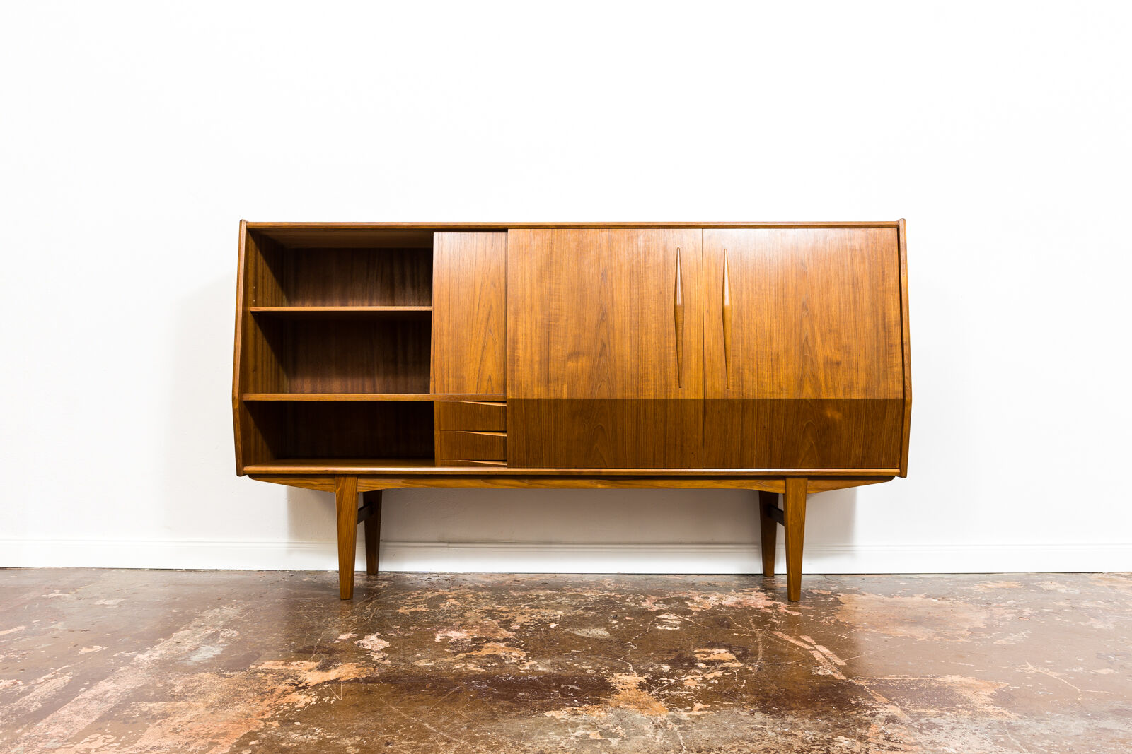 Danish Teak Highboard, 1960s