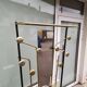 Cloakroom coat rack hat umbrella metal and vintage brass
