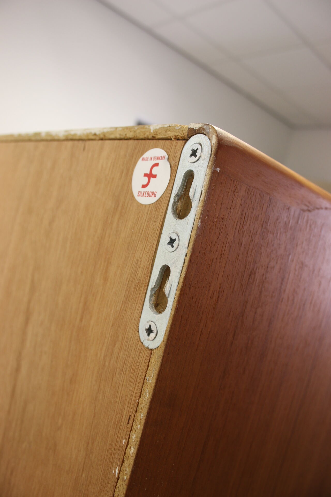 johannes Andersen teak lighted display cabine For Silkeborg Denmark