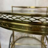 Dessert trolley rolling 1970 golden brass