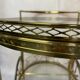 Dessert trolley rolling 1970 golden brass