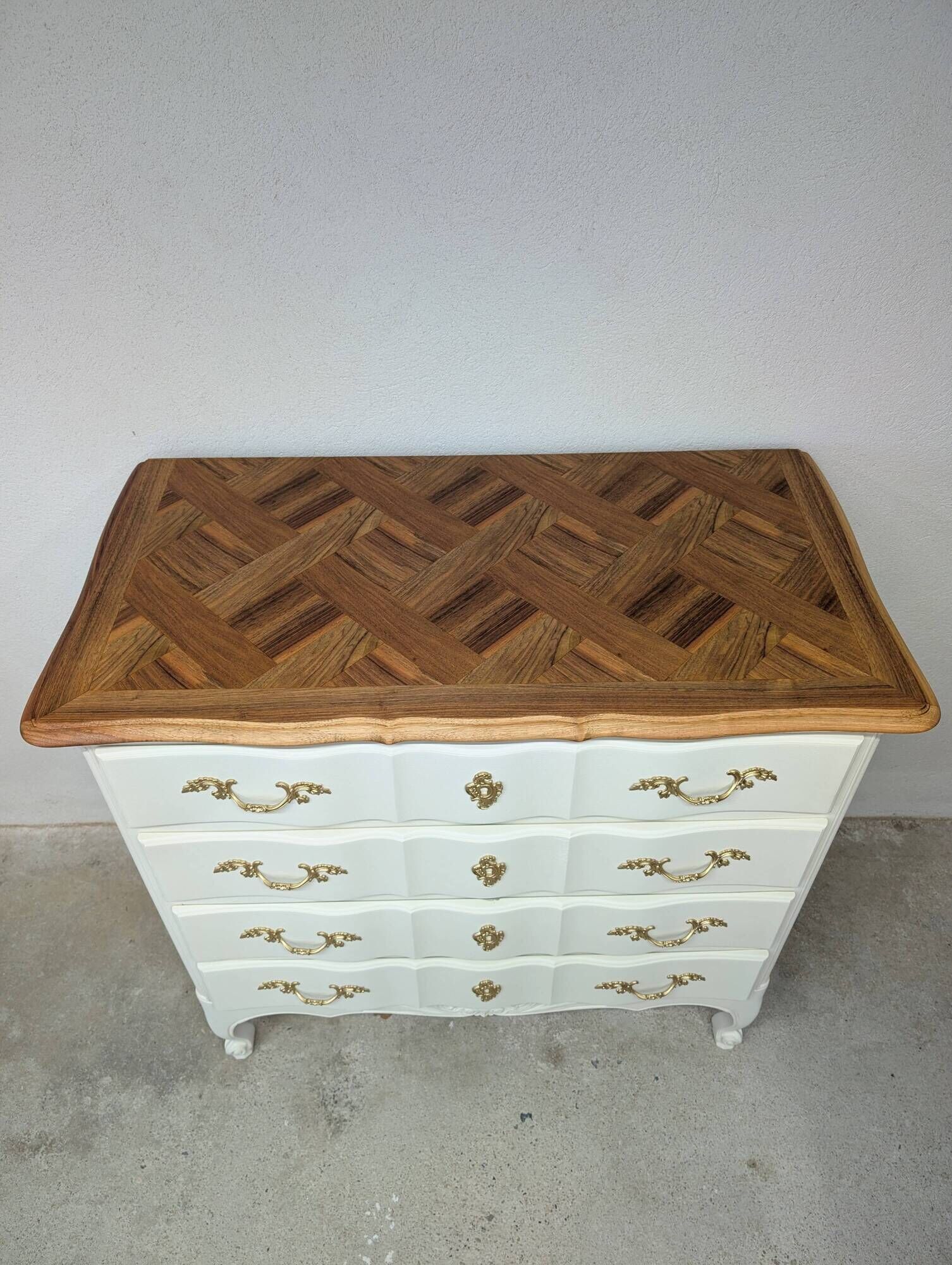 Vintage walnut commode refurbished