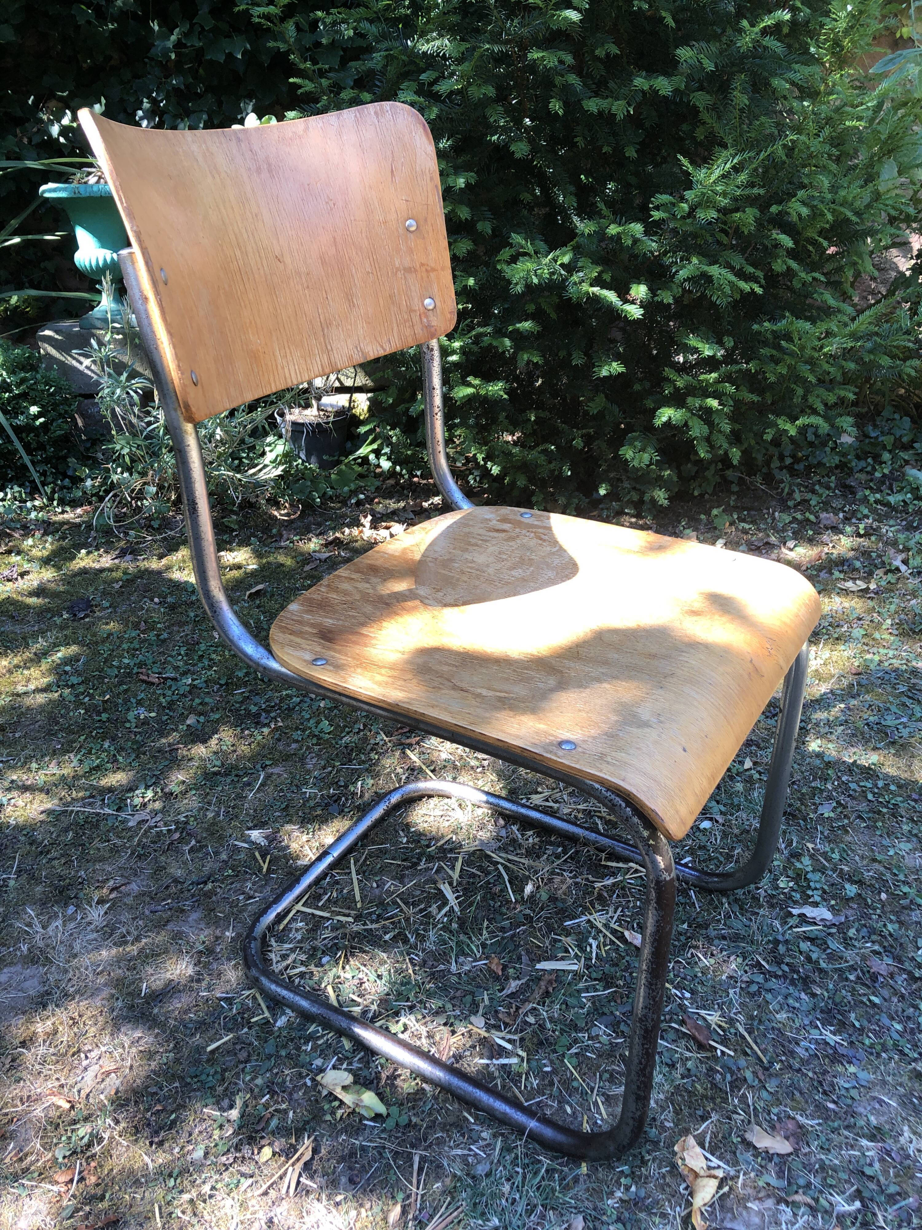 Modernist S43 chair by Mart Stam Bauhaus circa 1930
