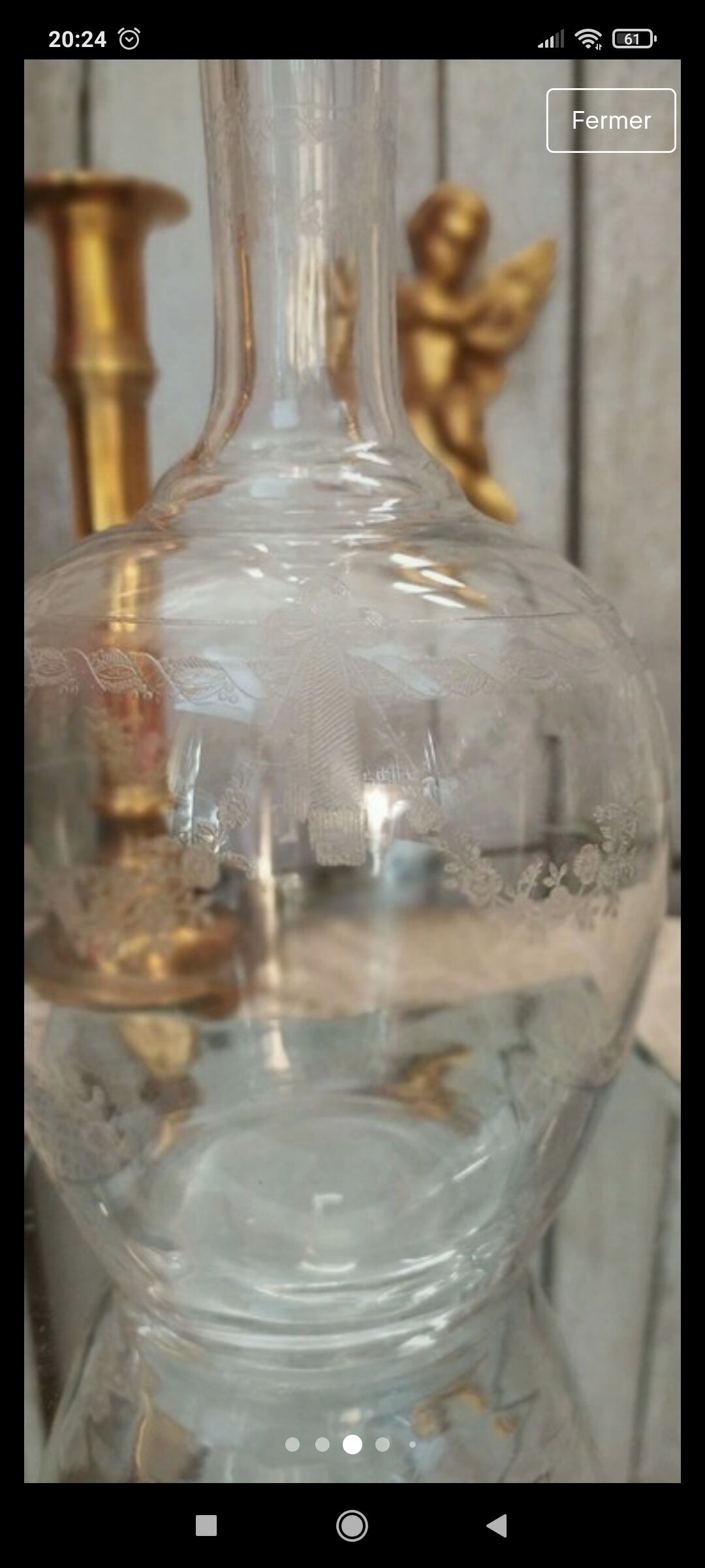Vintage crystal carafe