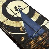 Vintage plant table small side table with rosewood tiles