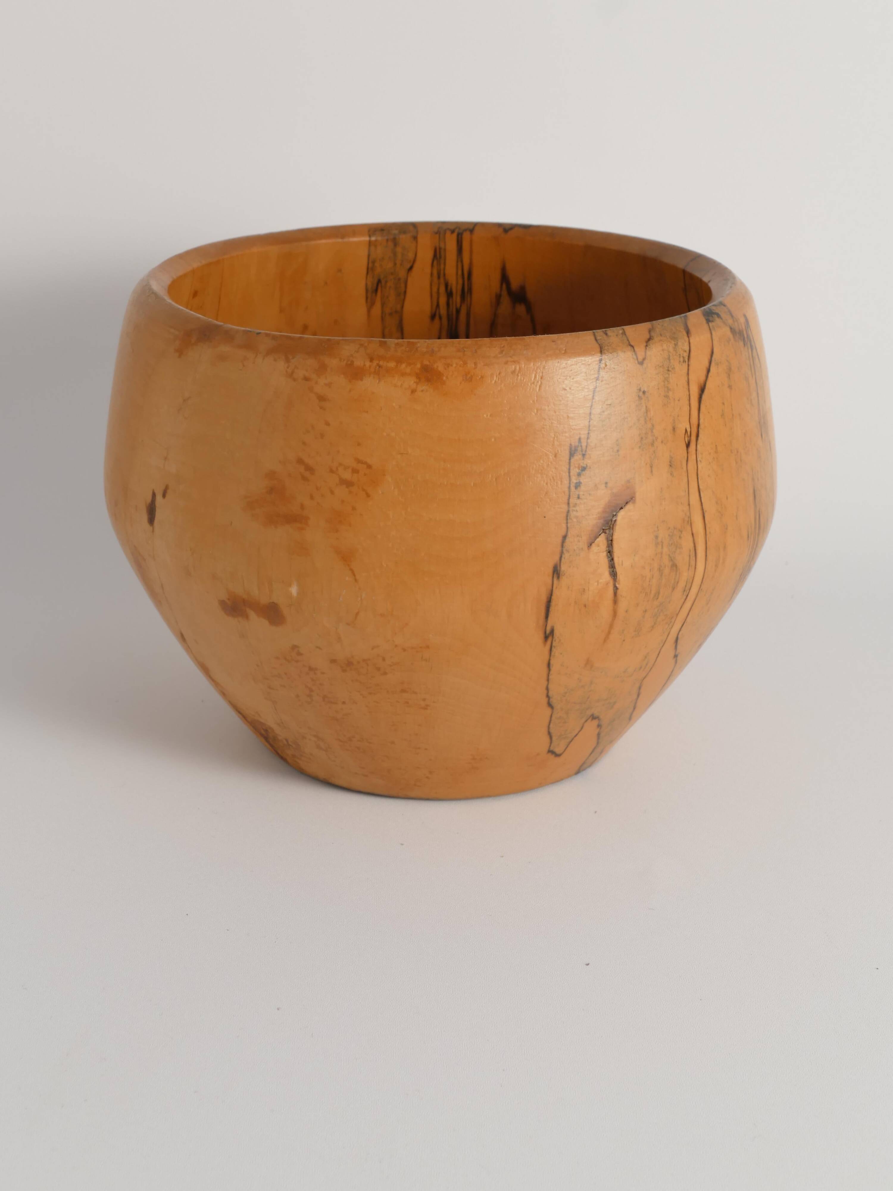 Mid-century Modern Hand-carved Wood Bowl, James Eriksson, Tasserud Sweden 1970s
