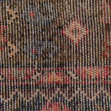 Traditional persian runner rug, handmade wool rug 87x420cm