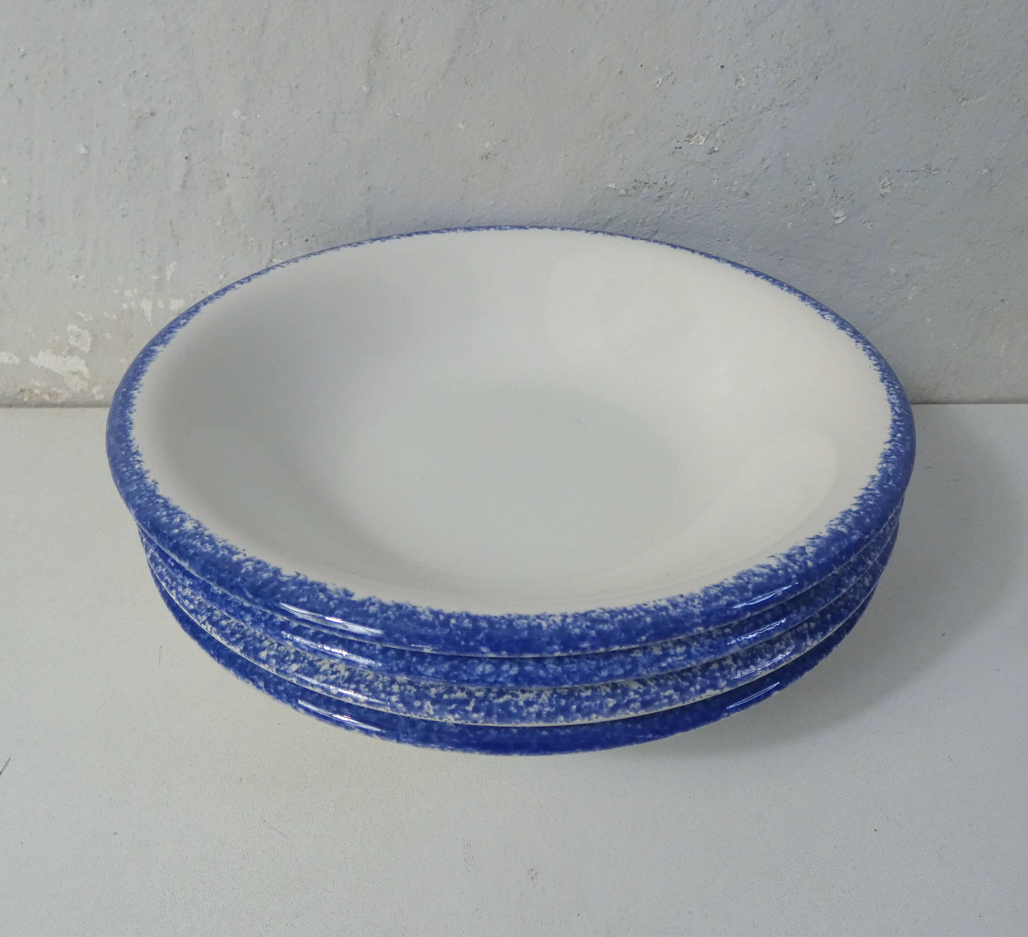 4 deep plates in Italian earthenware