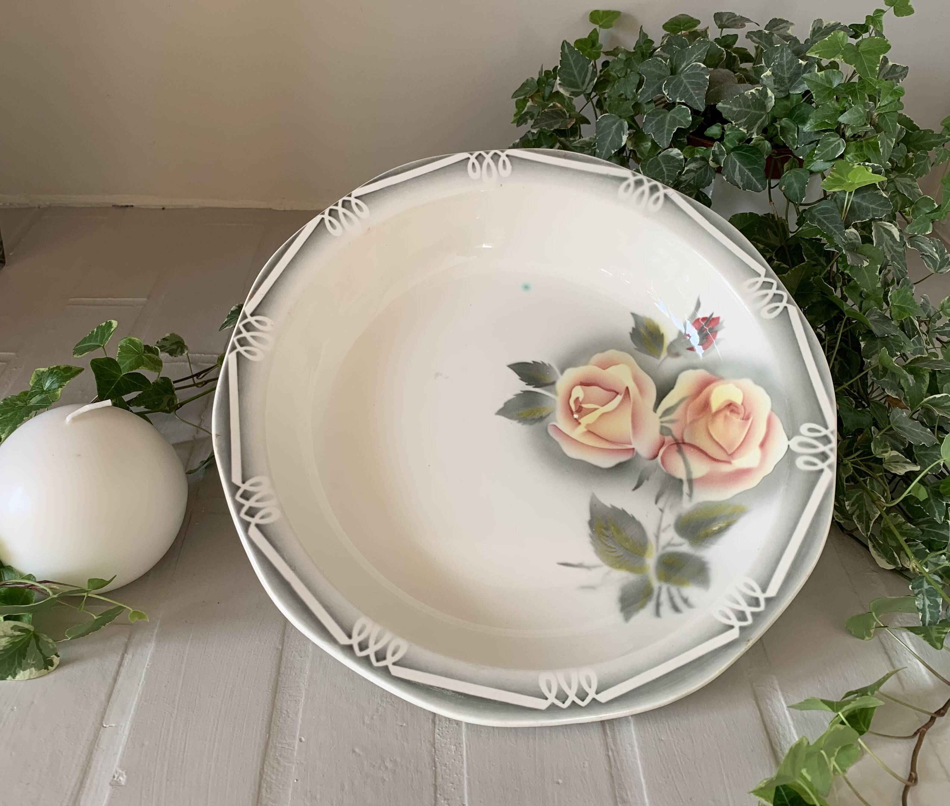 Saladier Digoin Sarreguemines - La Longère - Décoration Brocante