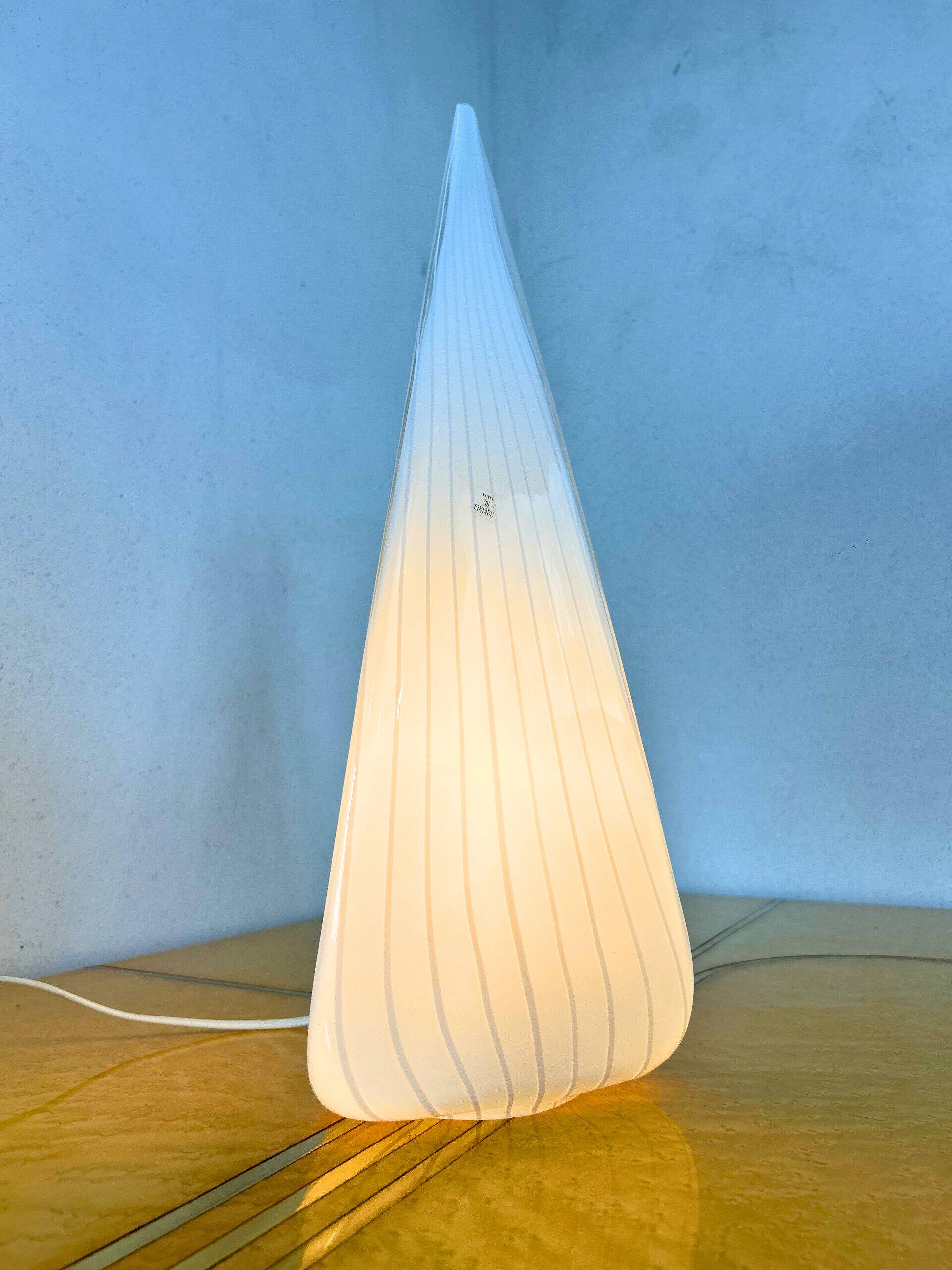 Conical lamp in Murano for Lino Tagliapietra