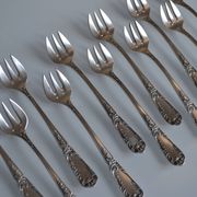 12 fourchettes à huitre métal argenté orfèvre sfam