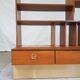 Vintage mid century library in teak used as wall unit shelf, room divider, media store