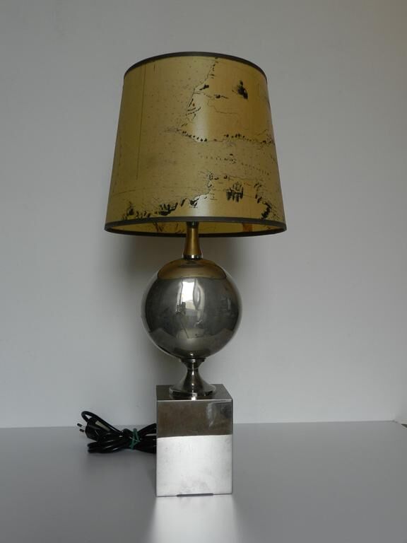 Lampe métal chromé Philippe Barbier