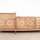 French enfilade in solid oak by Guillerme and Chambron 1960.