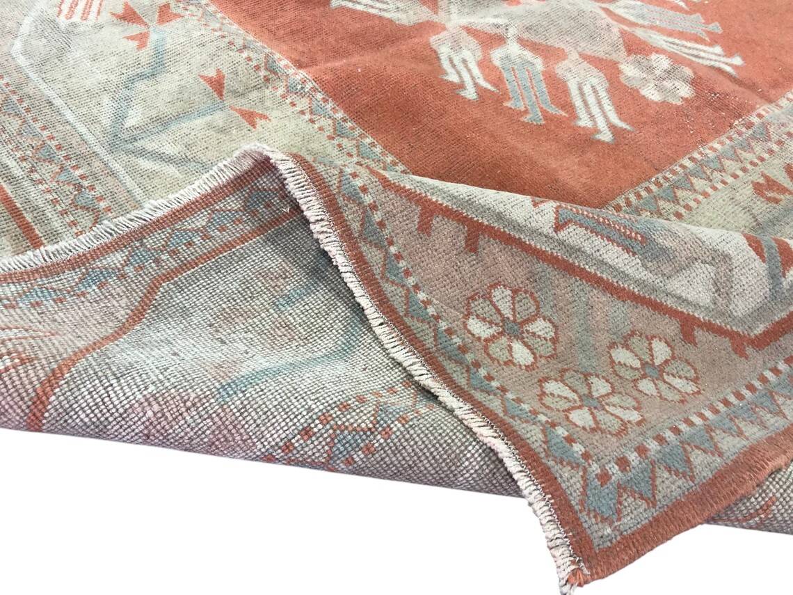 Oushak Handmade Floral Carpet