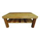 Table basse avec étagère en bois rustique