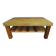 Table basse avec étagère en bois rustique