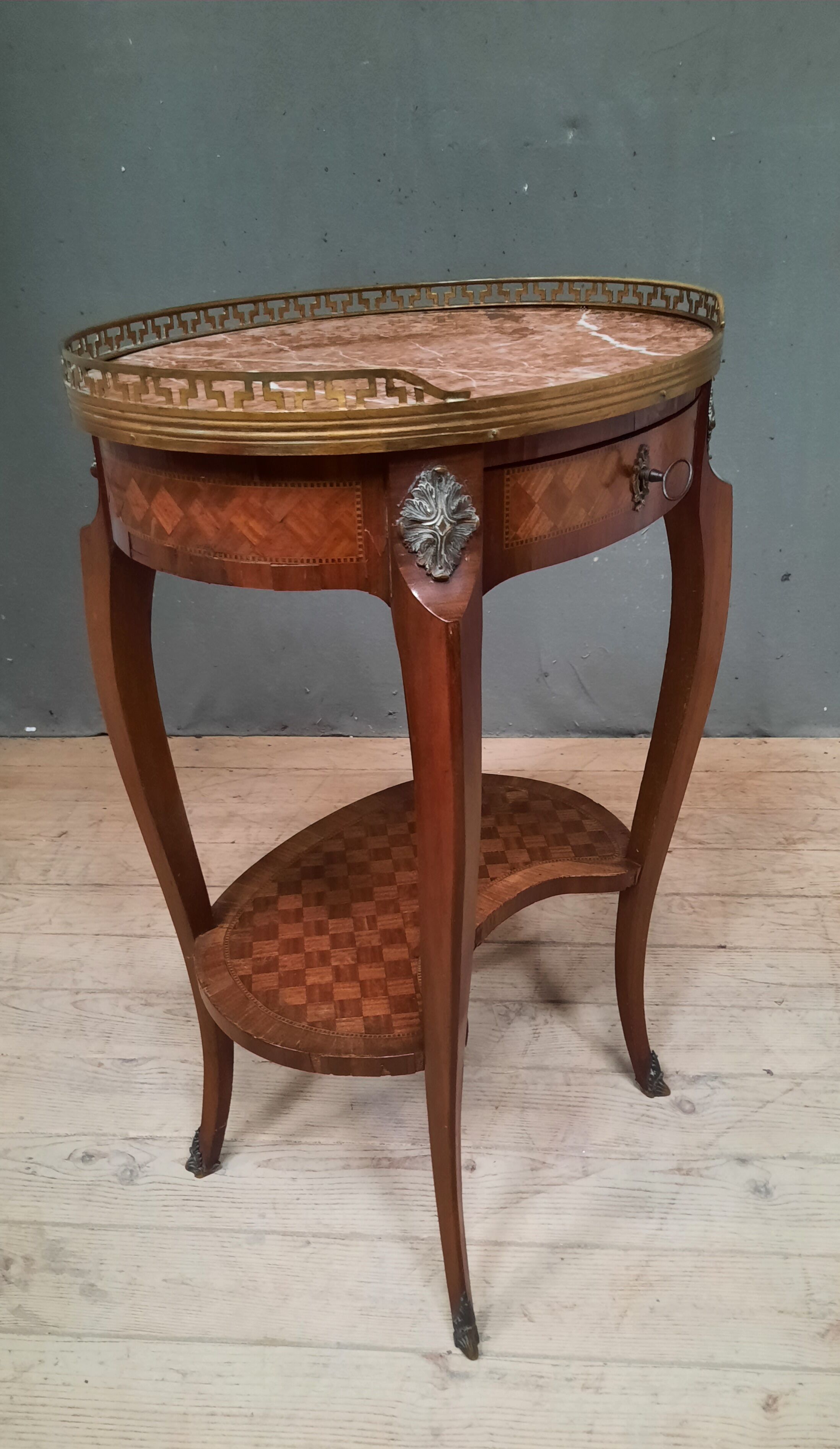 Marquetry living room table