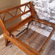 folding bed wood, daybed, solid oak, vintage, 50s