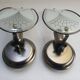 Pair of vintage art deco style glass wall sconces