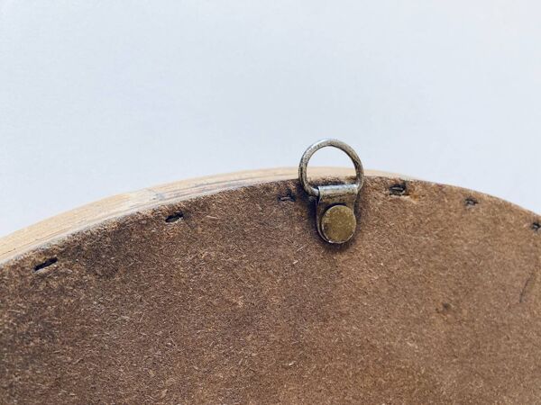 Miroir rond en rotin