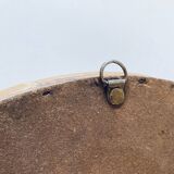 Round rattan mirror